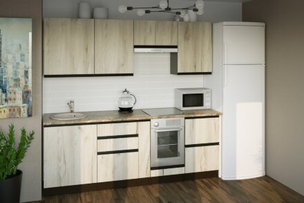 Кухонный гарнитур Равенна компакт, 220 см 