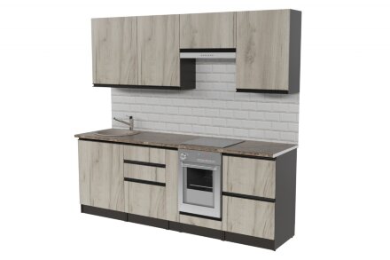 Кухонный гарнитур Равенна компакт, 220 см 